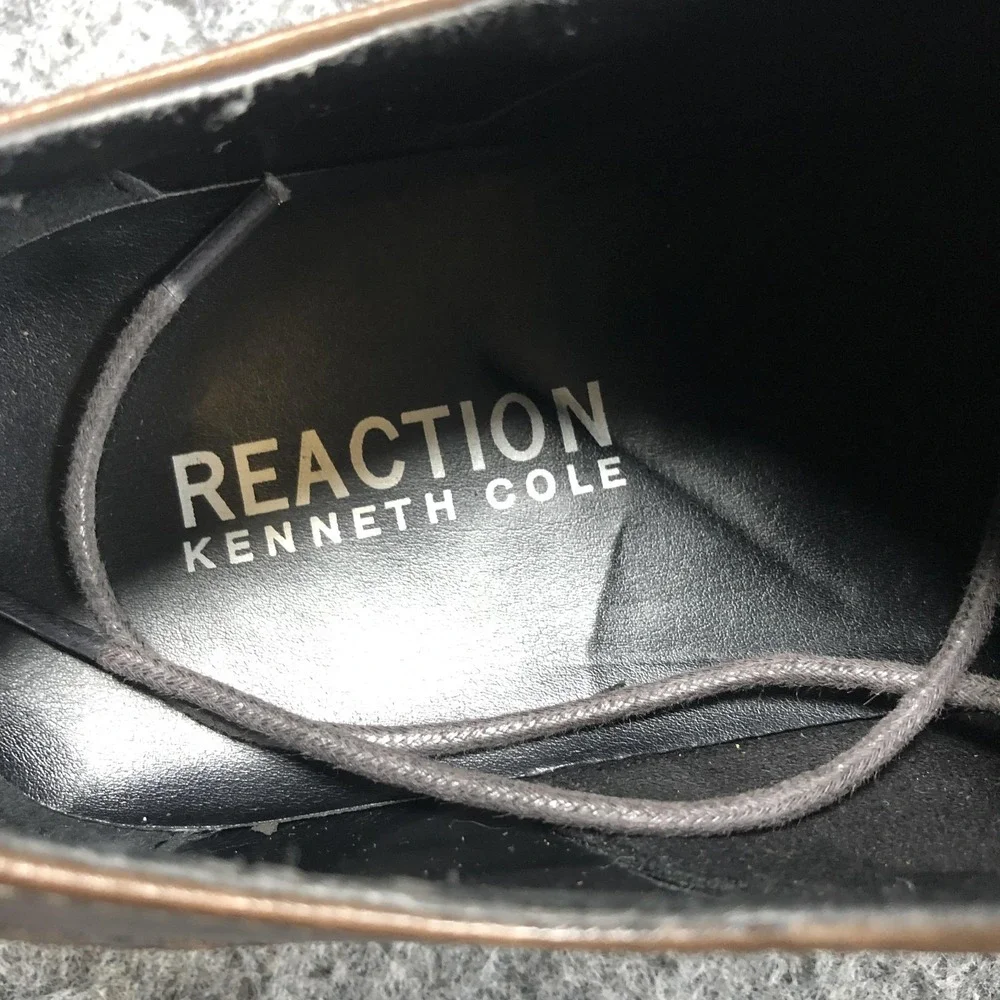 Kenneth Cole Reaction Shoes Mens Size 10.5 Brown Leather Cap Toe Oxford Dress